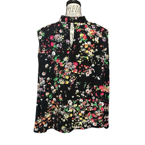 H&M Defined Shoulder Crew-Neck Long Sleeve Multicolor Black Floral  XL Fairy - Picture 4 of 8